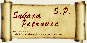 Šakota Petrović vizit kartica